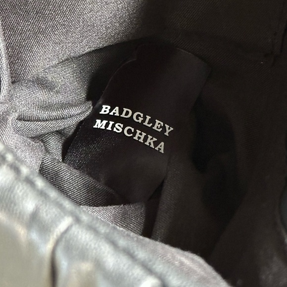 Badgley Mischka NWT Black Vegan Leather Pleats Moon Hobo Bag - Picture 10 of 12